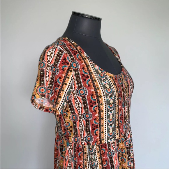 Women’s M Bobbie Brooks Multi Fall Floral India Print Babydoll Soft Stretch Top - Picture 6 of 12